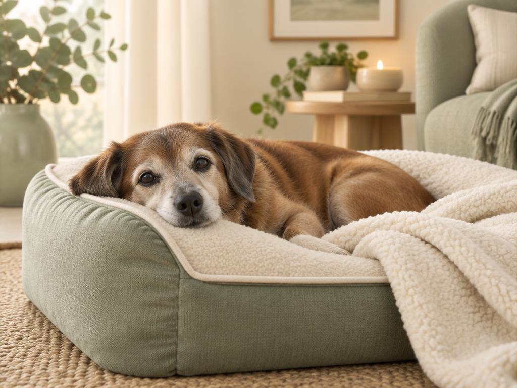 Senior dog sleep